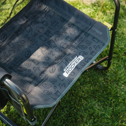 Premium All-Weather Stowaway Rocker - Choice 794 - Heavy-Duty Kickback Rocker with Beverage Holder Detail