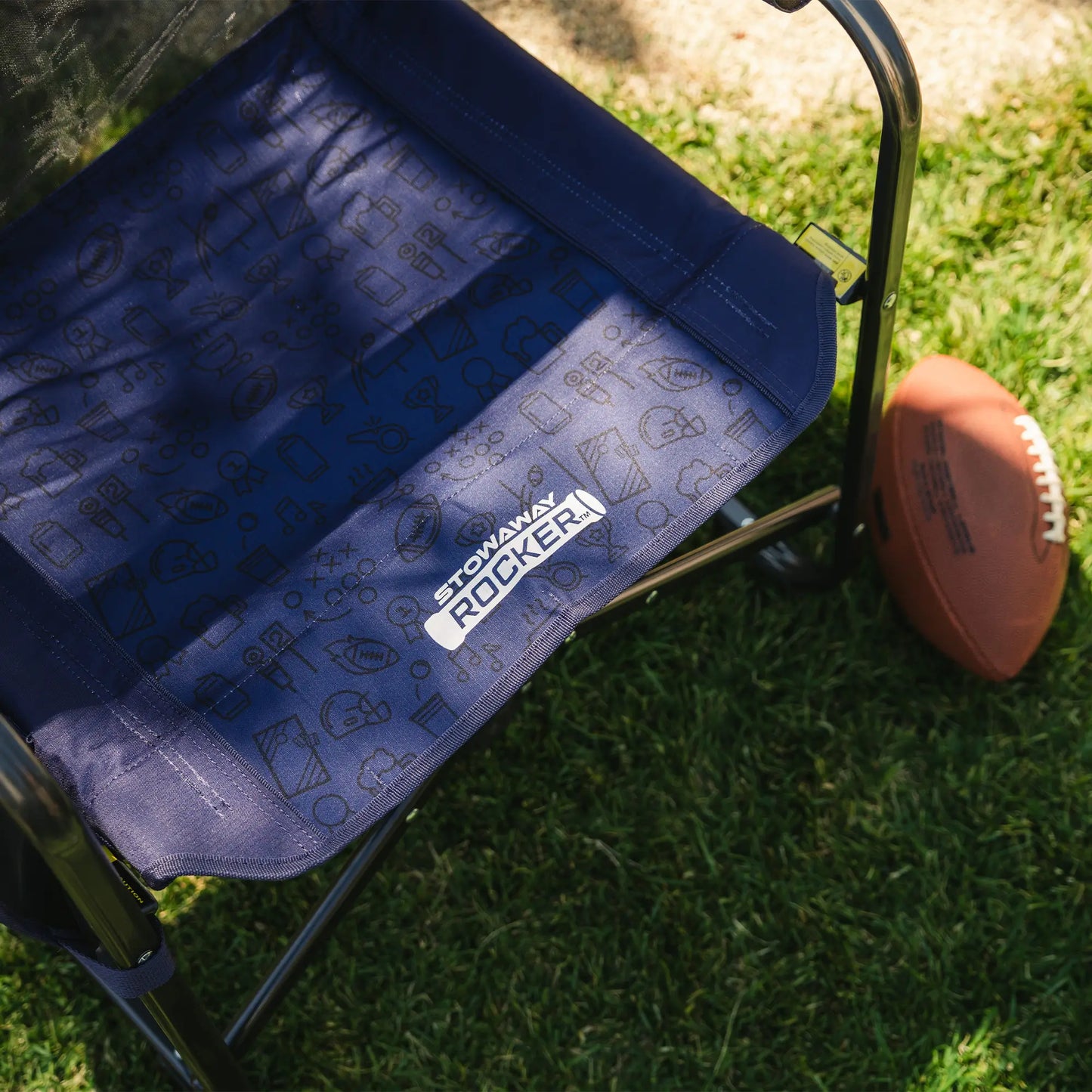 Premium All-Weather Stowaway Rocker - Choice 794 - Heavy-Duty Kickback Rocker with Beverage Holder Detail