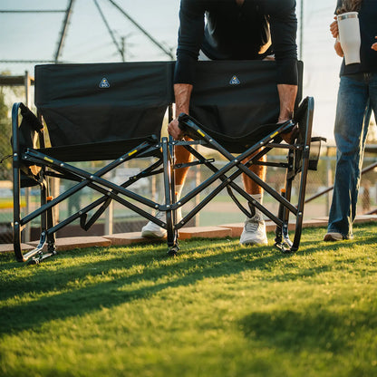 Patented Spring-Action Tandem Rocker - Choice 227 - Freestyle Rocker Portable Outdoor Folding Chair Detail