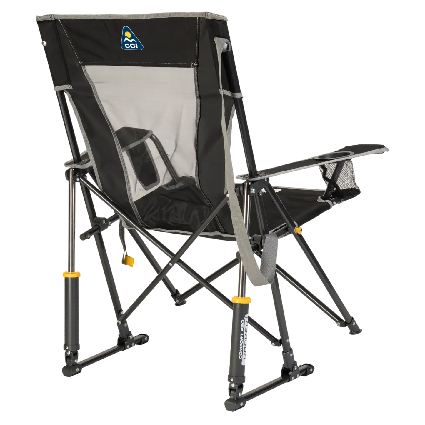 Premium All-Weather Comfort Pro Rocker - Choice 375 - Heavy-Duty Kickback Rocker with Beverage Holder Detail
