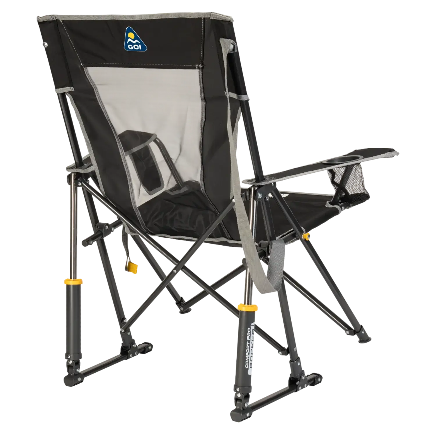 Premium All-Weather Comfort Pro Rocker - Choice 375 - Heavy-Duty Kickback Rocker with Beverage Holder Detail