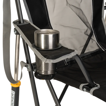 Premium All-Weather Comfort Pro Rocker - Choice 375 - Heavy-Duty Kickback Rocker with Beverage Holder Detail