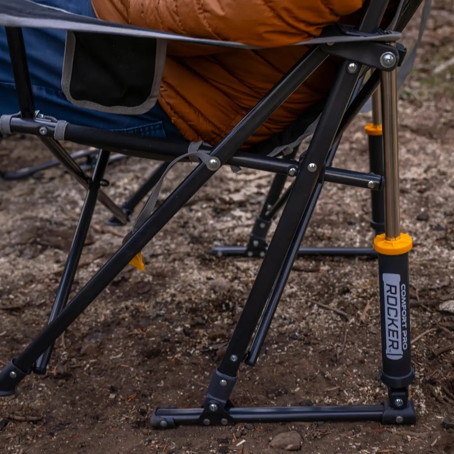 Premium All-Weather Comfort Pro Rocker - Choice 375 - Heavy-Duty Kickback Rocker with Beverage Holder Detail
