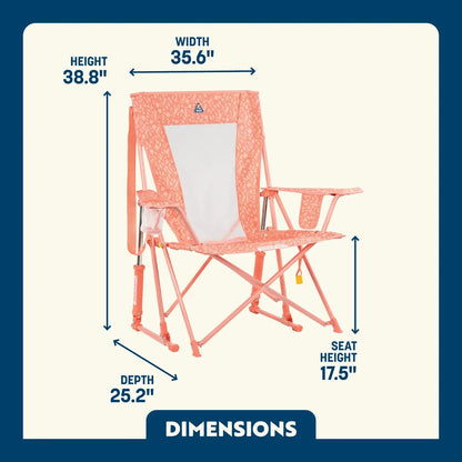 Premium All-Weather Comfort Pro Rocker - Choice 375 - Heavy-Duty Kickback Rocker with Beverage Holder Detail