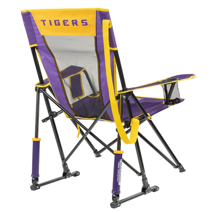 Smooth Motion College Comfort Pro Rocker - LSU Tigers - Choice 880 - Patented Spring-Action Rocking Chair for Camping Detail