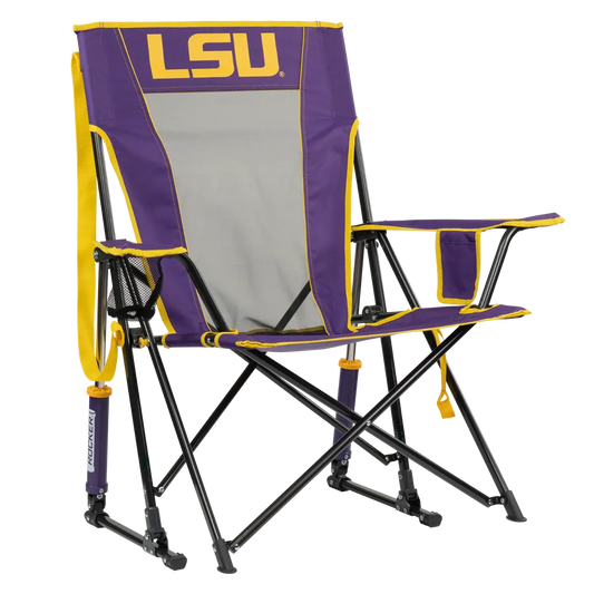 Smooth Motion College Comfort Pro Rocker - LSU Tigers - Choice 880 - Patented Spring-Action Rocking Chair for Camping - Default Title
