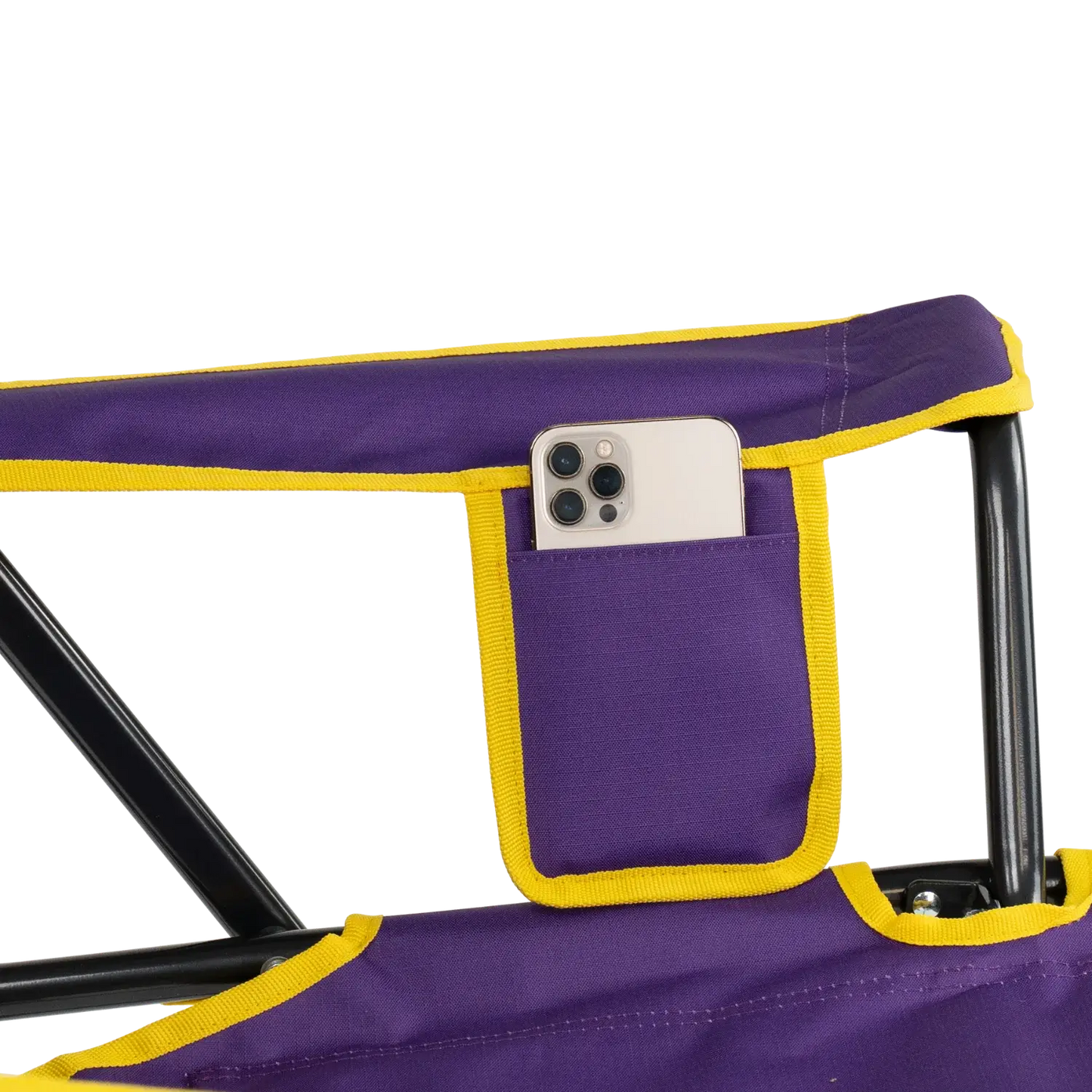 Smooth Motion College Comfort Pro Rocker - LSU Tigers - Choice 880 - Patented Spring-Action Rocking Chair for Camping Detail