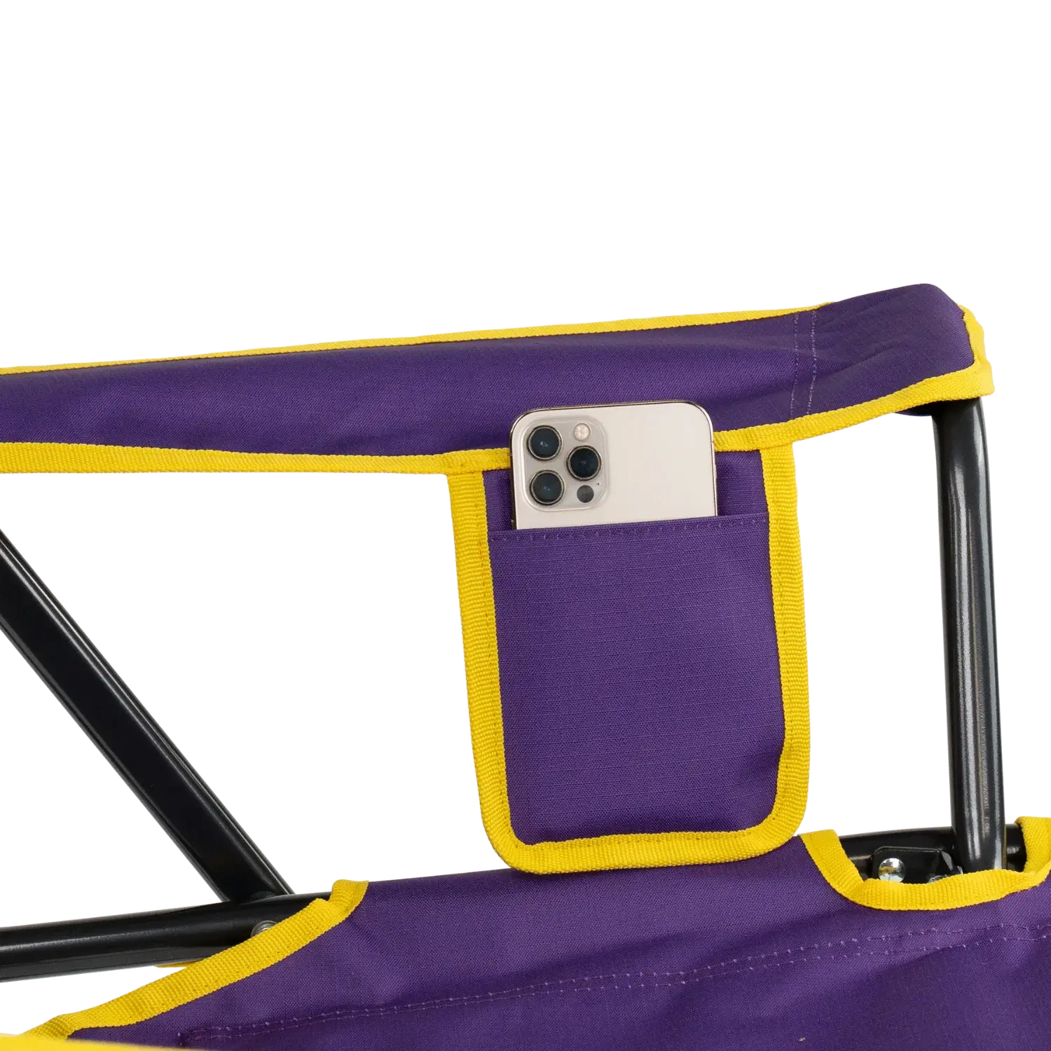 Smooth Motion College Comfort Pro Rocker - LSU Tigers - Choice 880 - Patented Spring-Action Rocking Chair for Camping Detail