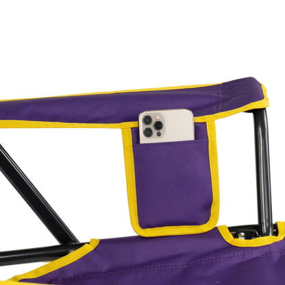 Smooth Motion College Comfort Pro Rocker - LSU Tigers - Choice 880 - Patented Spring-Action Rocking Chair for Camping Detail