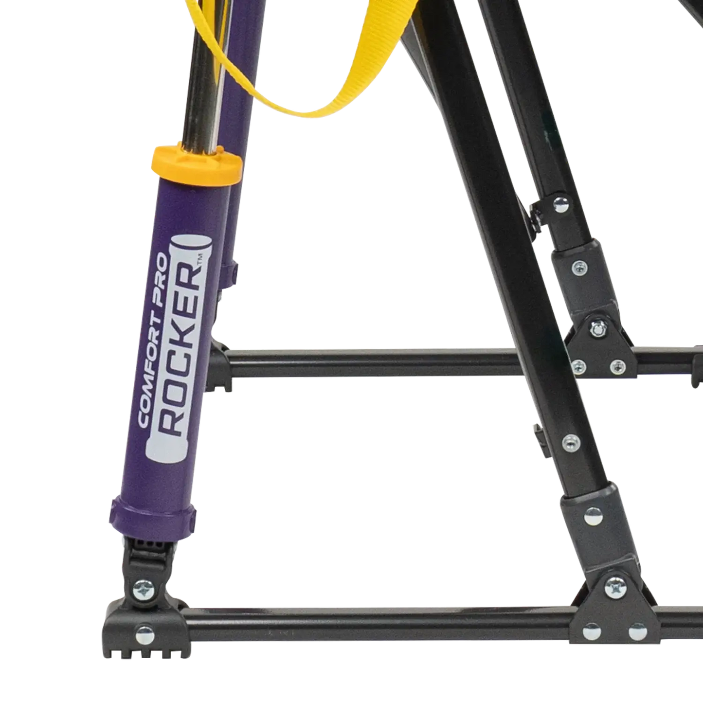 Smooth Motion College Comfort Pro Rocker - LSU Tigers - Choice 880 - Patented Spring-Action Rocking Chair for Camping Detail