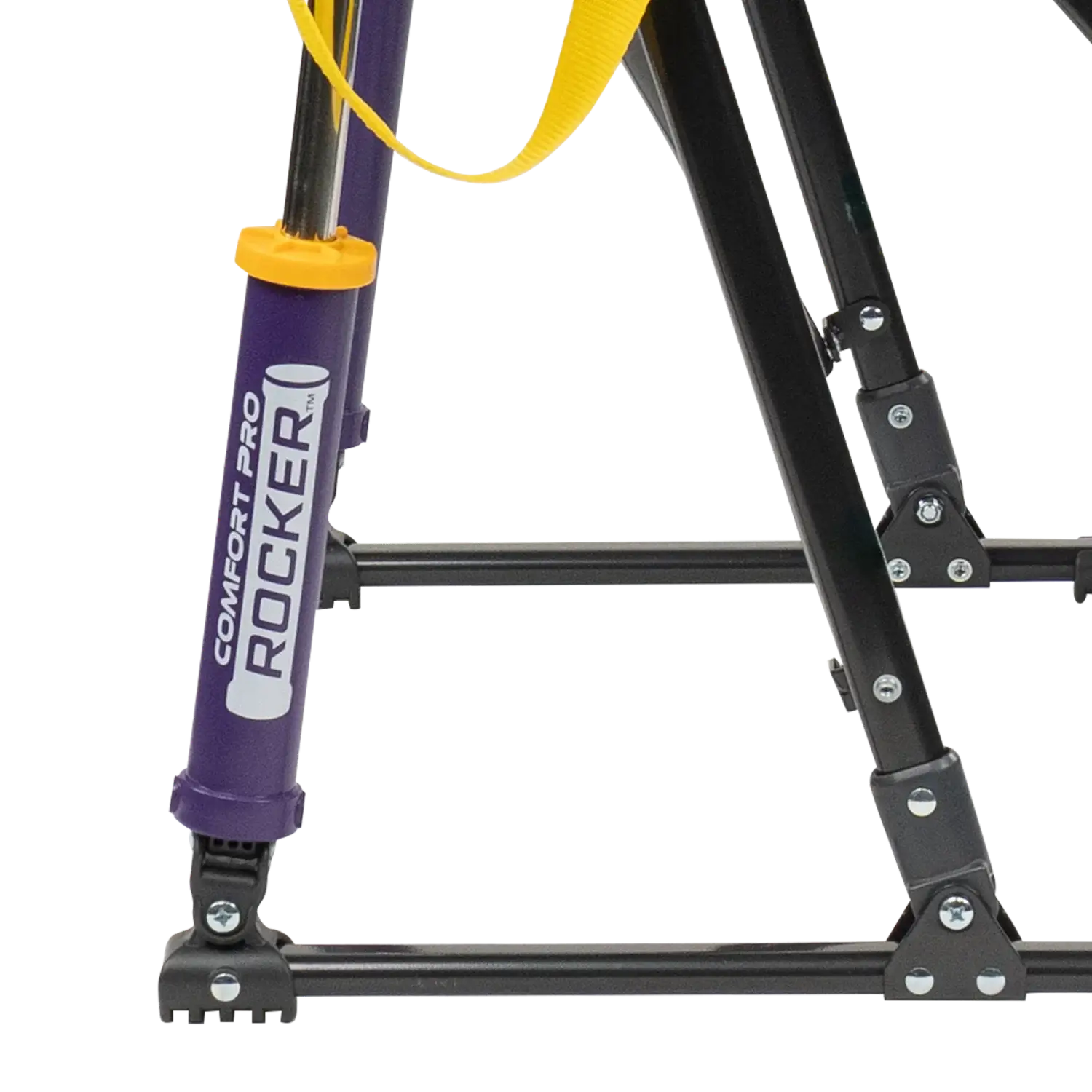 Smooth Motion College Comfort Pro Rocker - LSU Tigers - Choice 880 - Patented Spring-Action Rocking Chair for Camping Detail