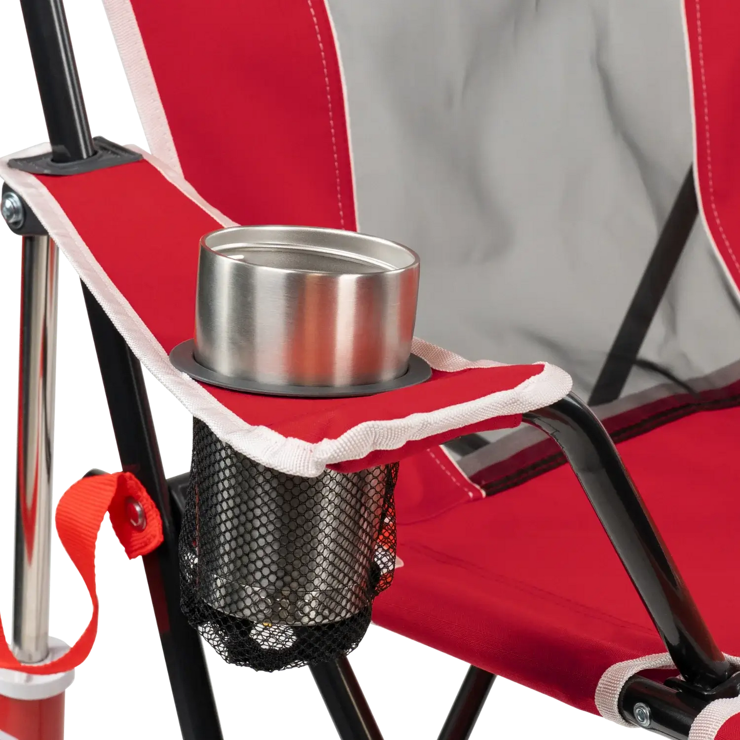 Heavy-Duty Freestyle College Comfort Pro Rocker - Nebraska Cornhuskers - Choice 161 - Freestyle Rocker Portable Outdoor Folding Chair Detail