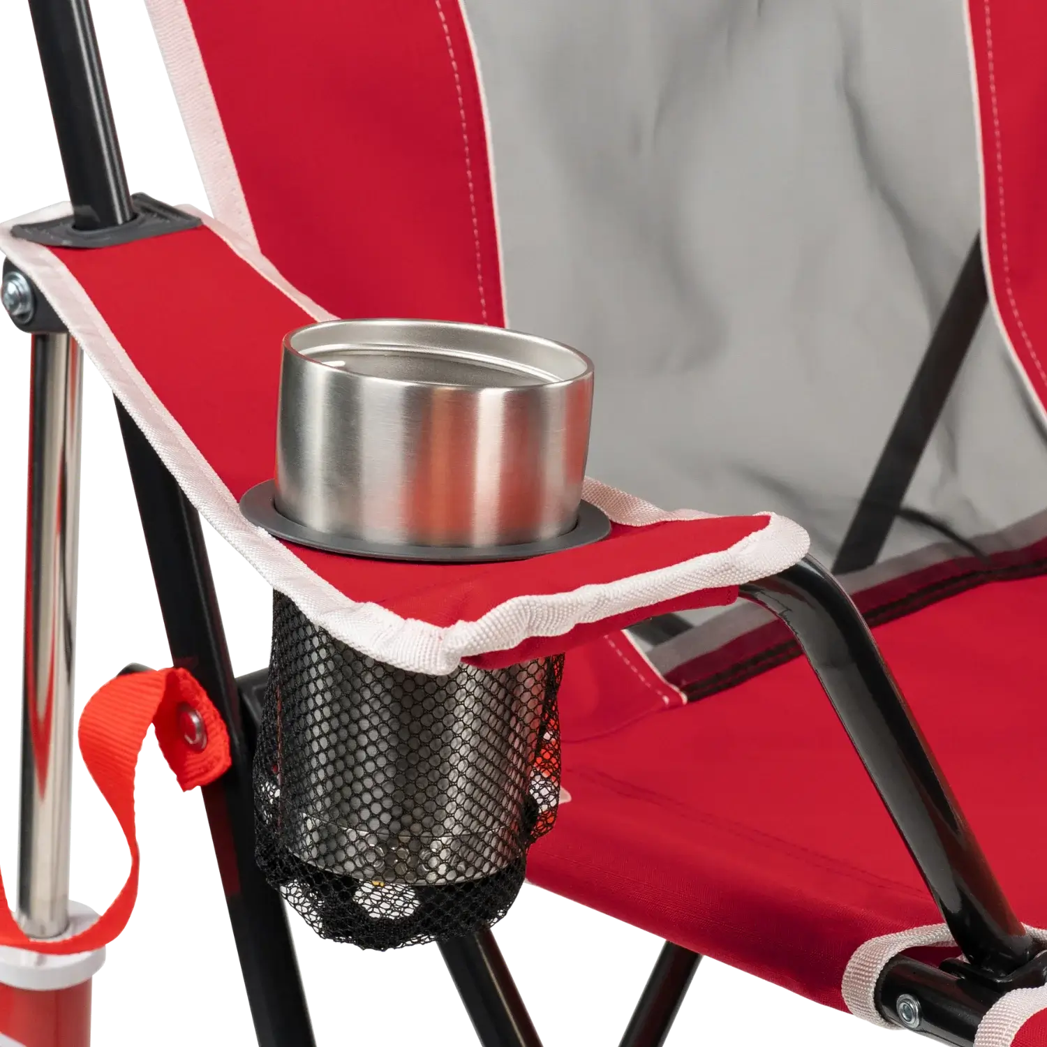 Heavy-Duty Freestyle College Comfort Pro Rocker - Nebraska Cornhuskers - Choice 161 - Freestyle Rocker Portable Outdoor Folding Chair Detail