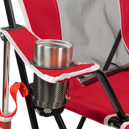 Heavy-Duty Freestyle College Comfort Pro Rocker - Nebraska Cornhuskers - Choice 161 - Freestyle Rocker Portable Outdoor Folding Chair Detail