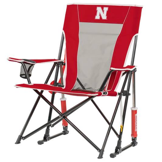 Heavy-Duty Freestyle College Comfort Pro Rocker - Nebraska Cornhuskers - Choice 161 - Freestyle Rocker Portable Outdoor Folding Chair Detail