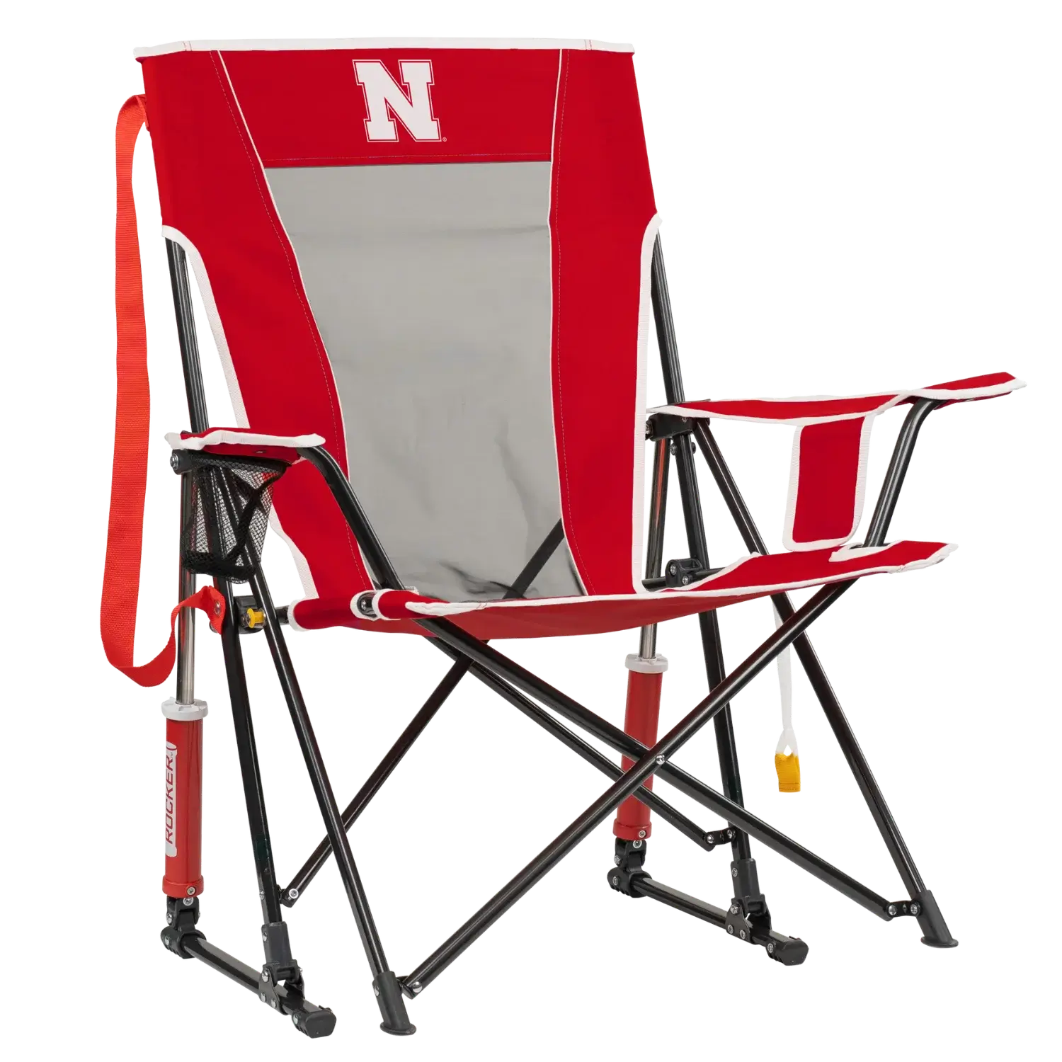 Heavy-Duty Freestyle College Comfort Pro Rocker - Nebraska Cornhuskers - Choice 161 - Freestyle Rocker Portable Outdoor Folding Chair - Default Title