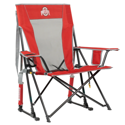 Patented Spring-Action College Comfort Pro Rocker - Ohio State Buckeyes - Choice 676 - Freestyle Rocker Portable Outdoor Folding Chair - Default Title