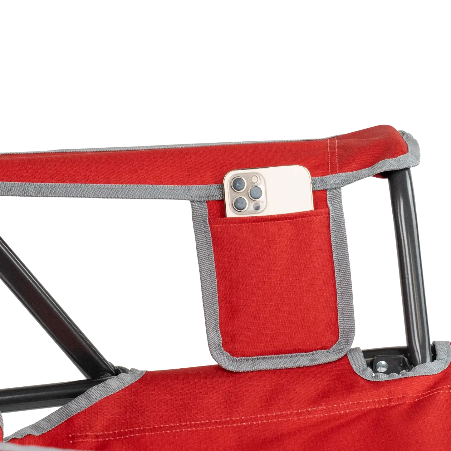Patented Spring-Action College Comfort Pro Rocker - Ohio State Buckeyes - Choice 676 - Freestyle Rocker Portable Outdoor Folding Chair Detail
