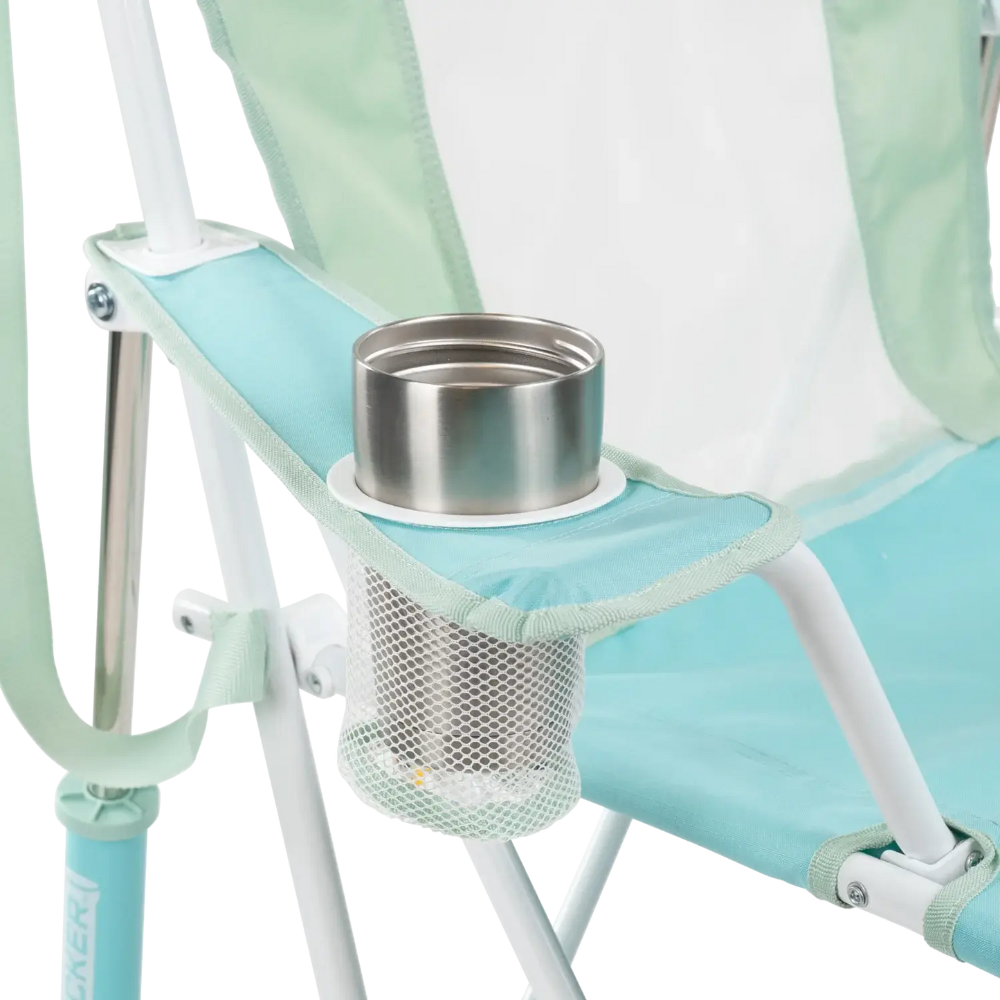 Premium All-Weather Comfort Pro Rocker - Choice 375 - Heavy-Duty Kickback Rocker with Beverage Holder Detail