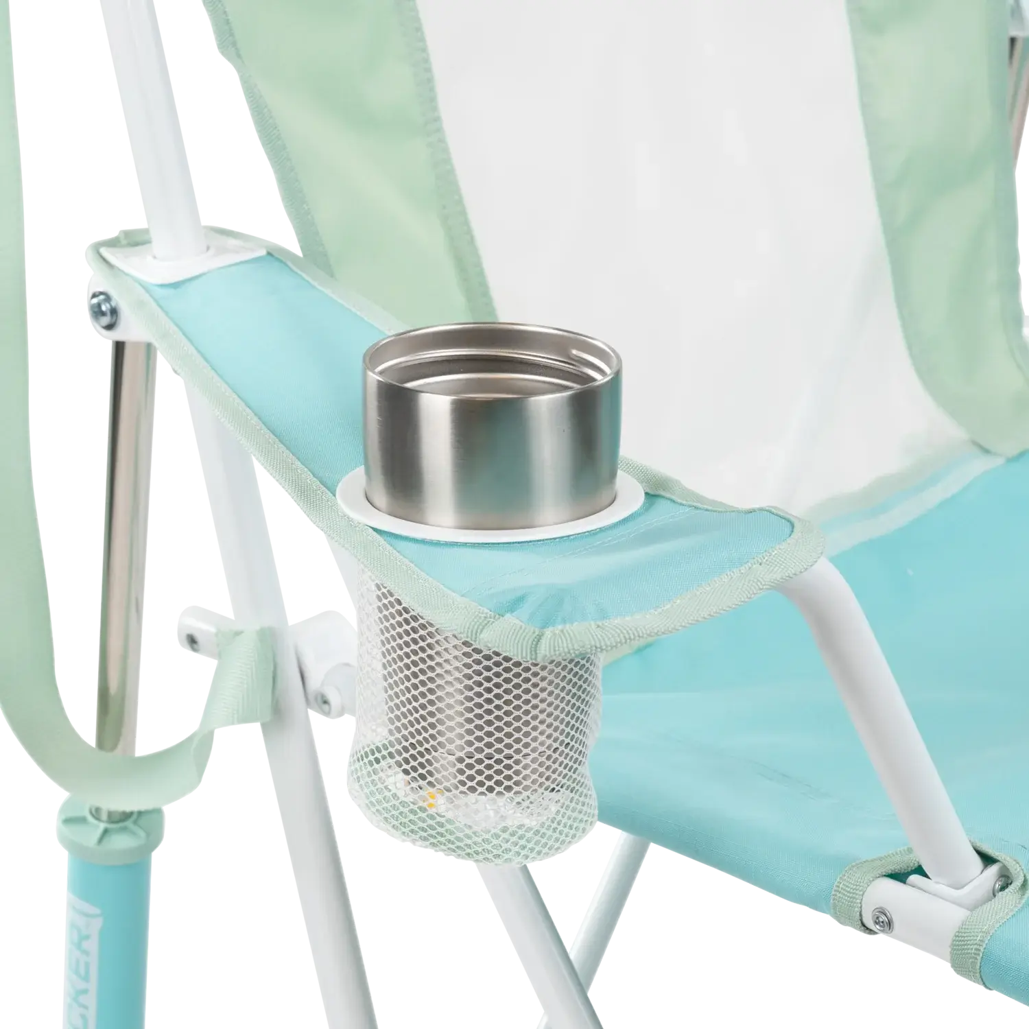 Premium All-Weather Comfort Pro Rocker - Choice 375 - Heavy-Duty Kickback Rocker with Beverage Holder Detail