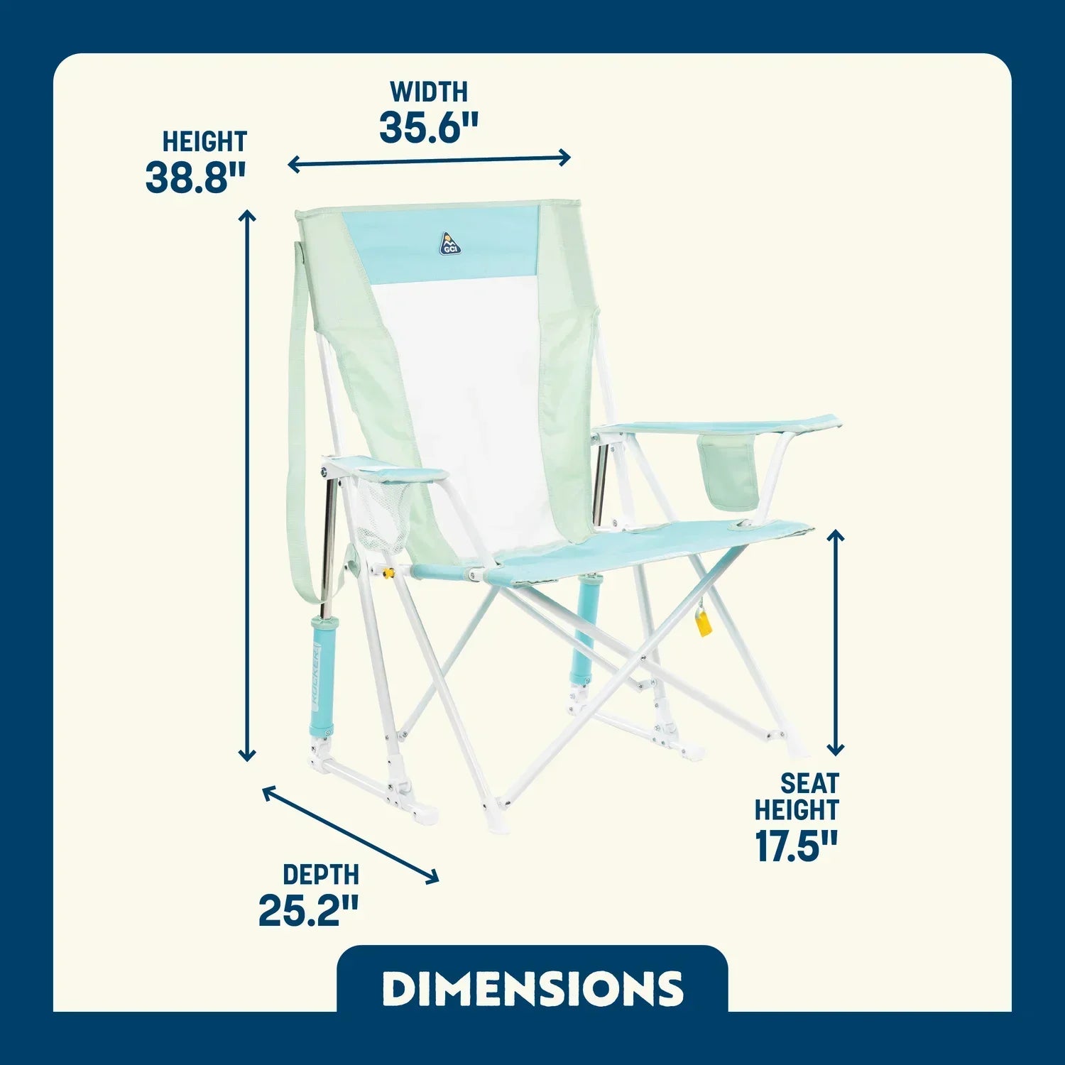 Premium All-Weather Comfort Pro Rocker - Choice 375 - Heavy-Duty Kickback Rocker with Beverage Holder Detail