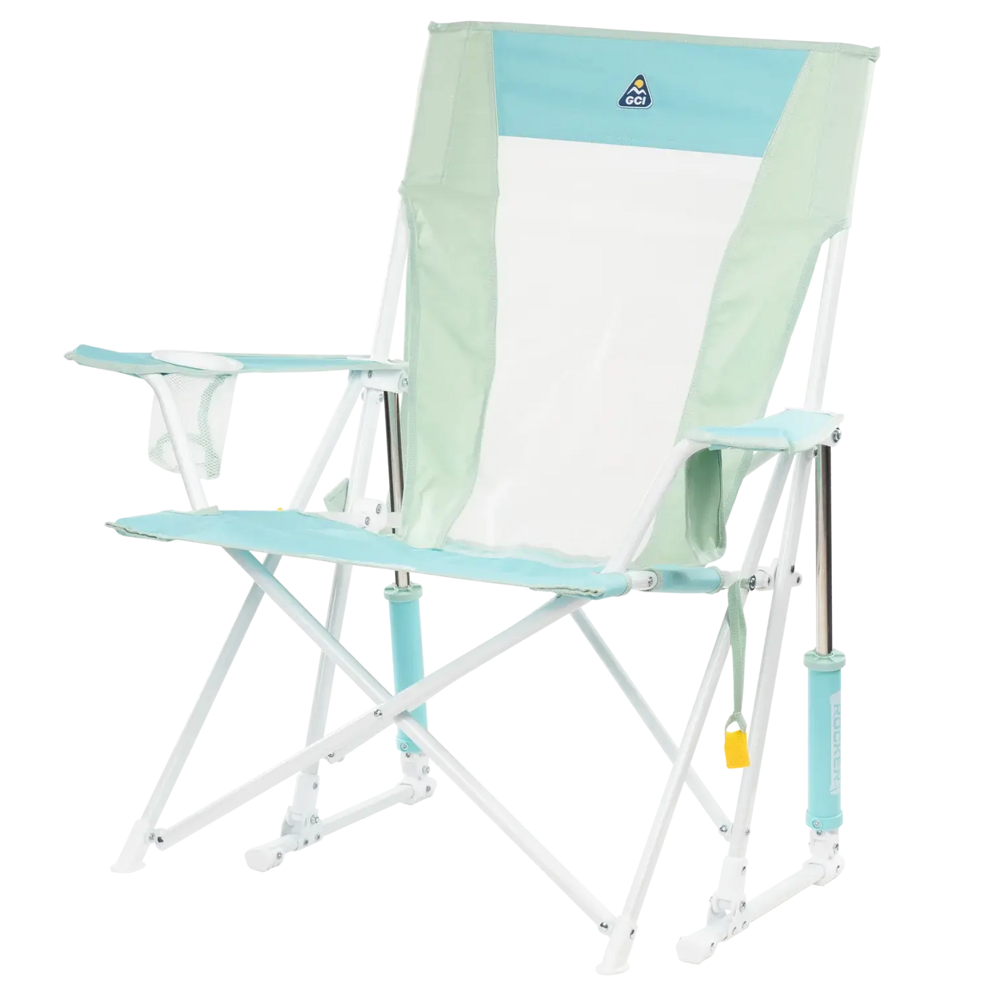 Premium All-Weather Comfort Pro Rocker - Choice 375 - Heavy-Duty Kickback Rocker with Beverage Holder Detail