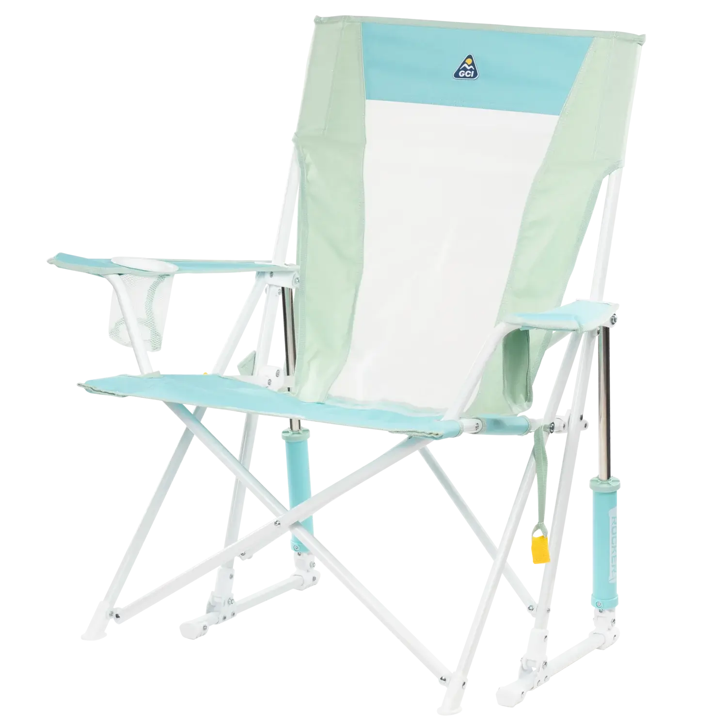 Premium All-Weather Comfort Pro Rocker - Choice 375 - Heavy-Duty Kickback Rocker with Beverage Holder Detail