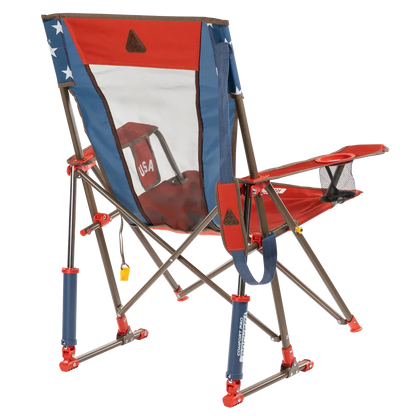 Heavy-Duty Freestyle Comfort Pro Rocker - USA Anniversary Deluxe - Choice 424 - Heavy-Duty Kickback Rocker with Beverage Holder Detail