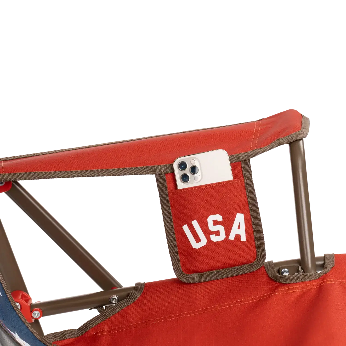 Heavy-Duty Freestyle Comfort Pro Rocker - USA Anniversary Deluxe - Choice 424 - Heavy-Duty Kickback Rocker with Beverage Holder Detail