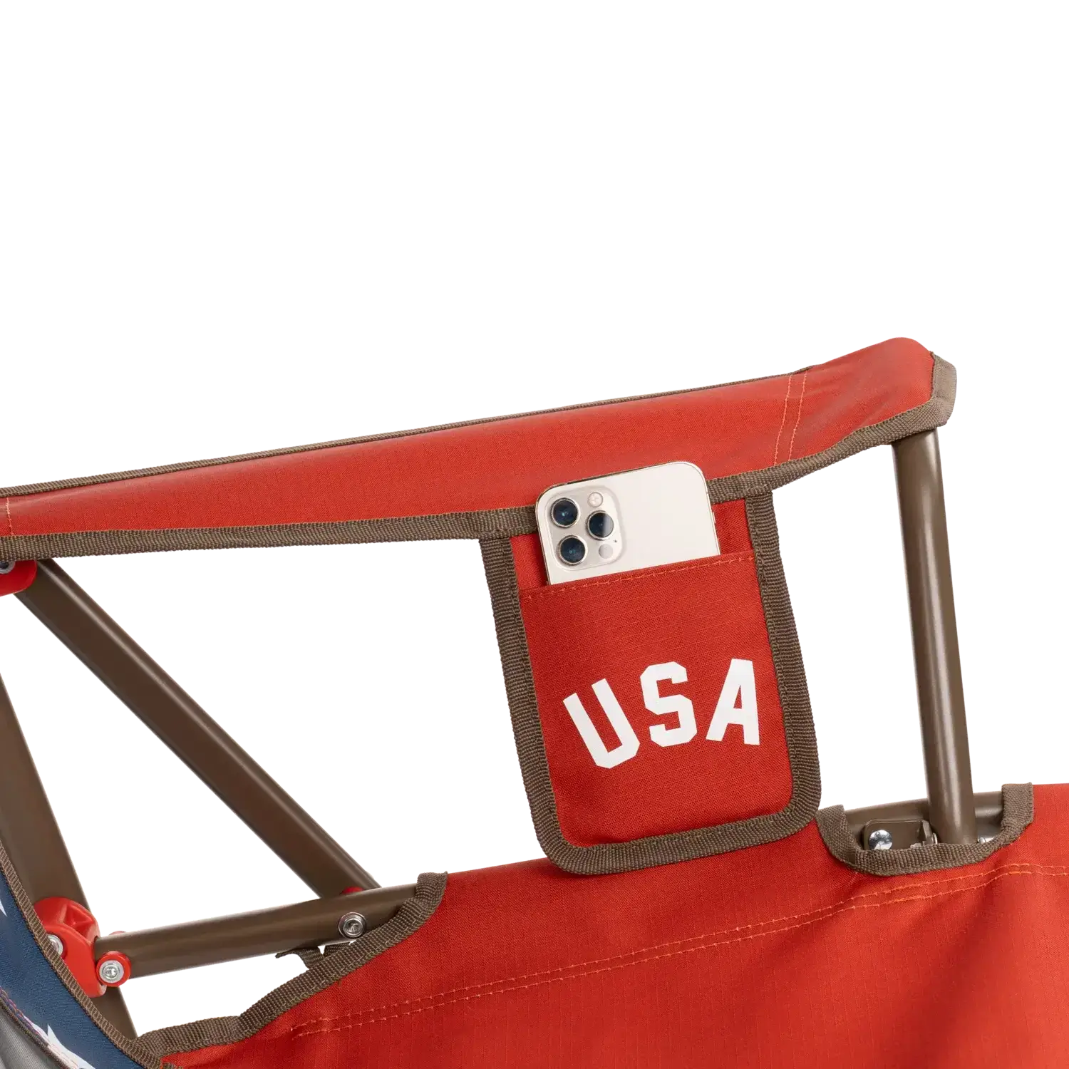 Heavy-Duty Freestyle Comfort Pro Rocker - USA Anniversary Deluxe - Choice 424 - Heavy-Duty Kickback Rocker with Beverage Holder Detail