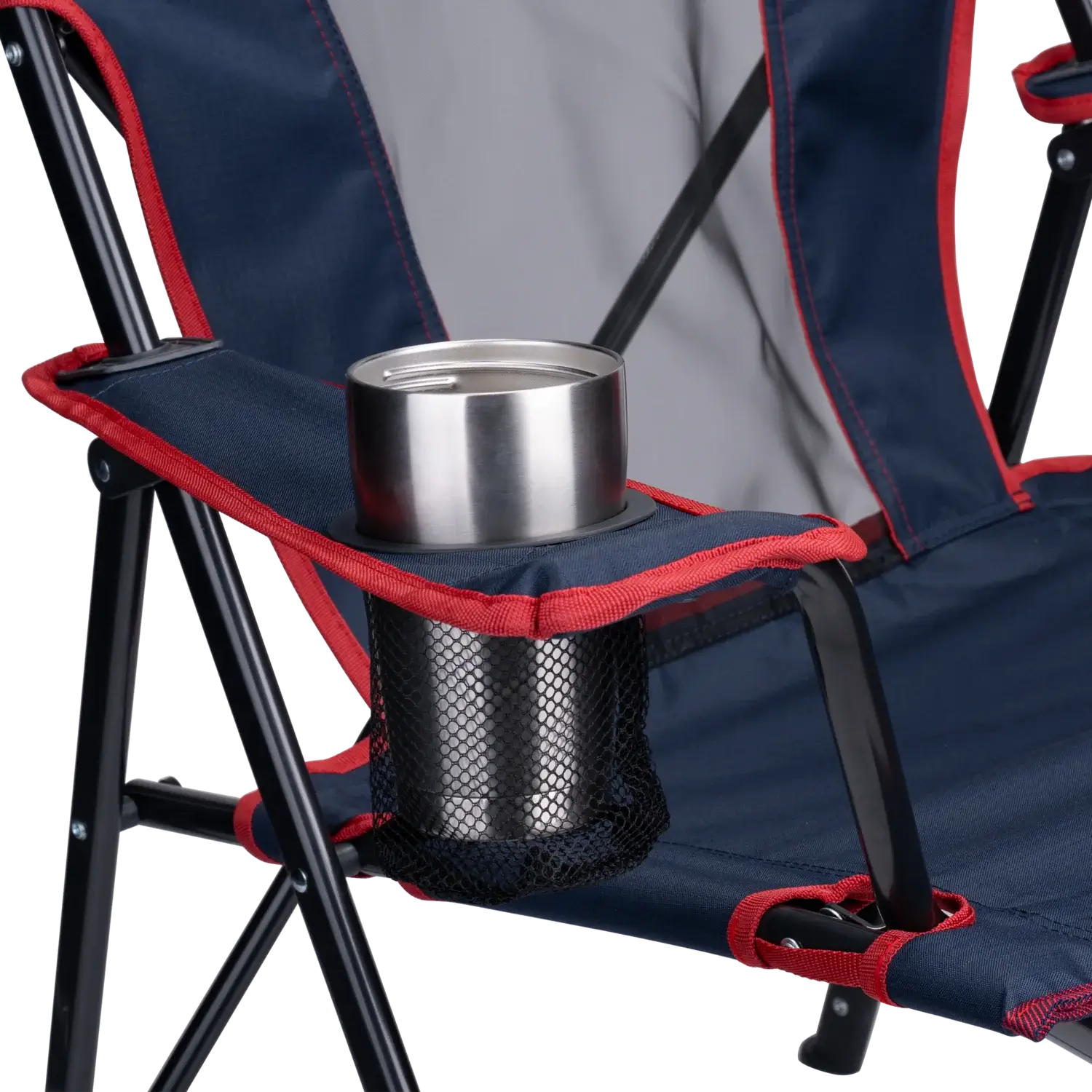 Telescoping Frame Comfort Quad Chair - Choice 989 - Pico Compact Folding Camp Chair with Carry Bag Detail
