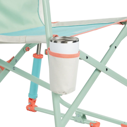 Patented Spring-Action Freestyle Rocker - Choice 711 - Heavy-Duty Kickback Rocker with Beverage Holder Detail