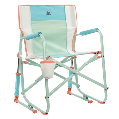 Patented Spring-Action Freestyle Rocker - Choice 711 - Heavy-Duty Kickback Rocker with Beverage Holder - Ivory