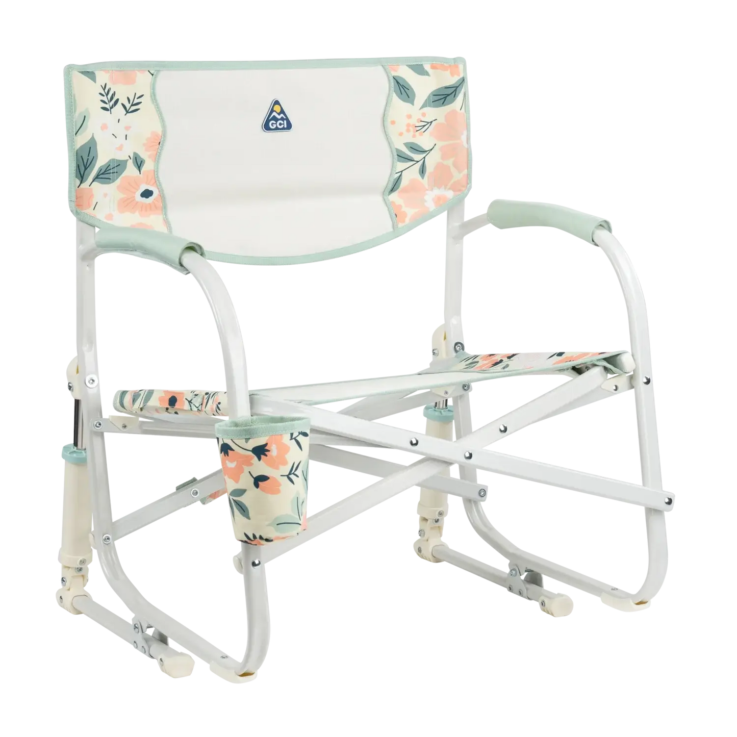 Smooth Motion Grab & Go Rocker - Choice 551 - RoadTrip Rocker Smooth Motion Camp Chair - Floral Bouquet