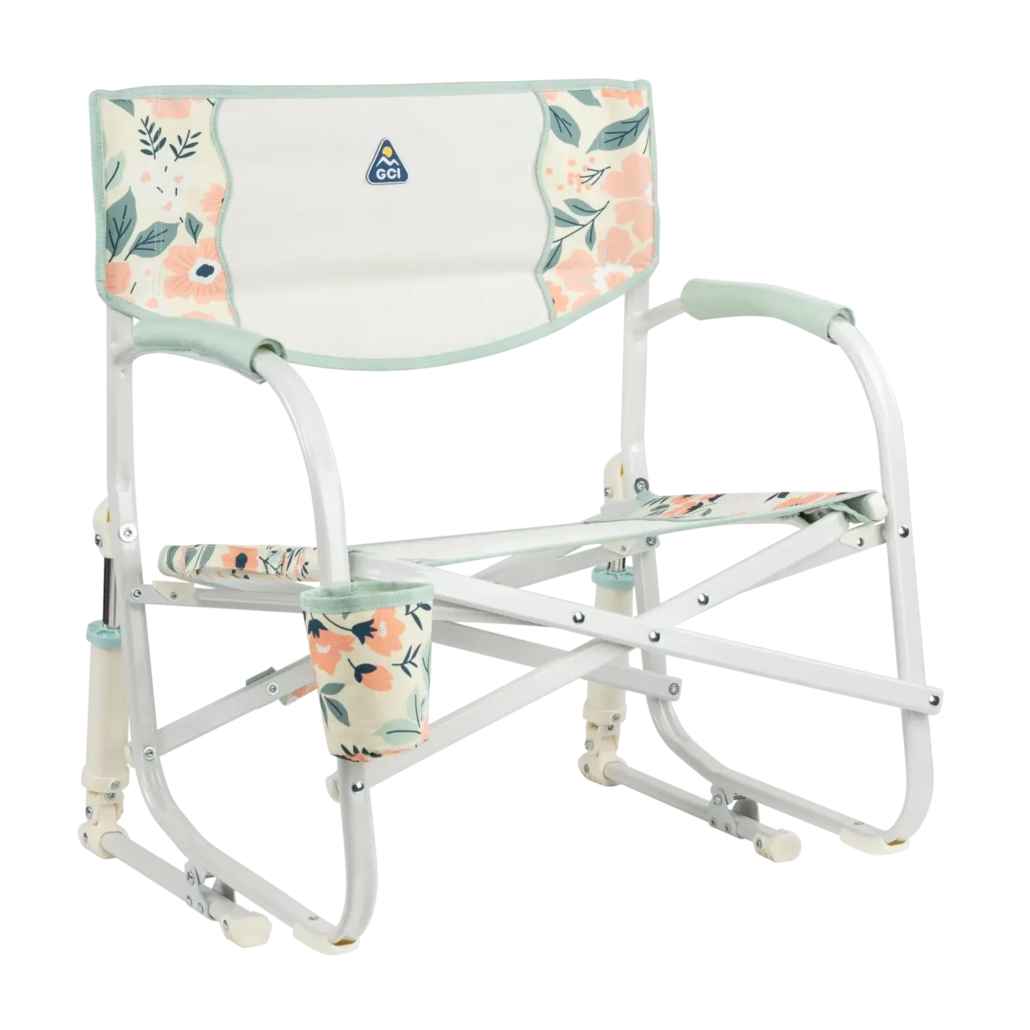 Smooth Motion Grab & Go Rocker - Choice 551 - RoadTrip Rocker Smooth Motion Camp Chair - Floral Bouquet