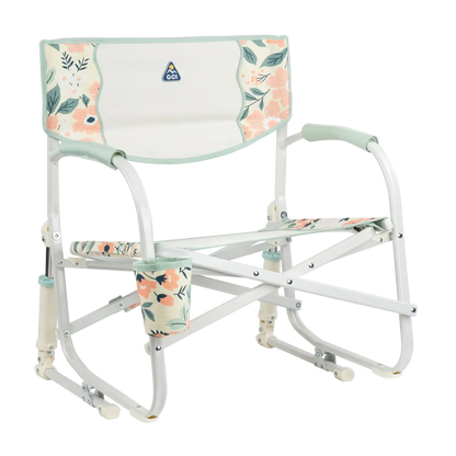 Smooth Motion Grab & Go Rocker - Choice 551 - RoadTrip Rocker Smooth Motion Camp Chair - Floral Bouquet