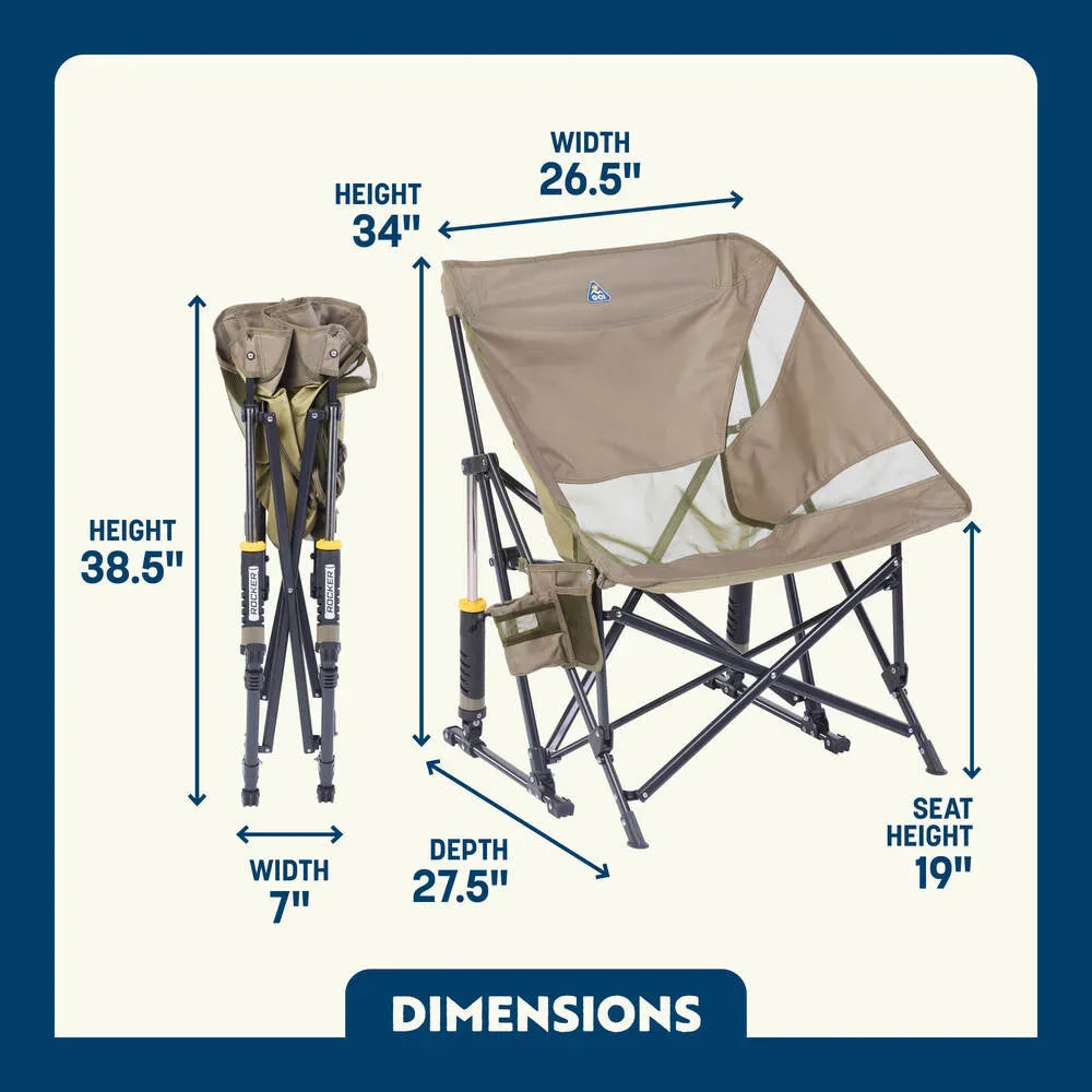 Patented Spring-Action Pod Rocker Elite - Choice 832 - Heavy-Duty Kickback Rocker with Beverage Holder Detail