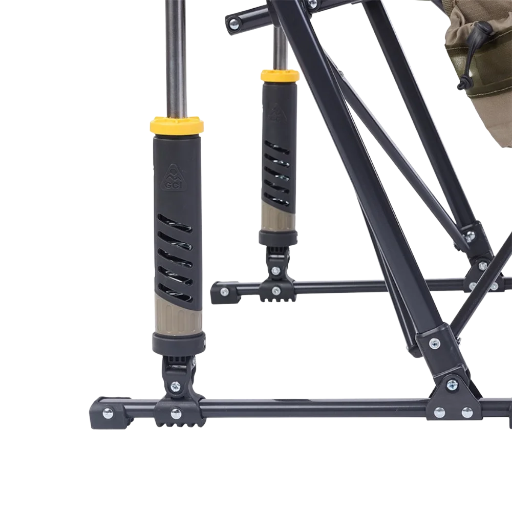 Patented Spring-Action Pod Rocker Elite - Choice 832 - Heavy-Duty Kickback Rocker with Beverage Holder Detail