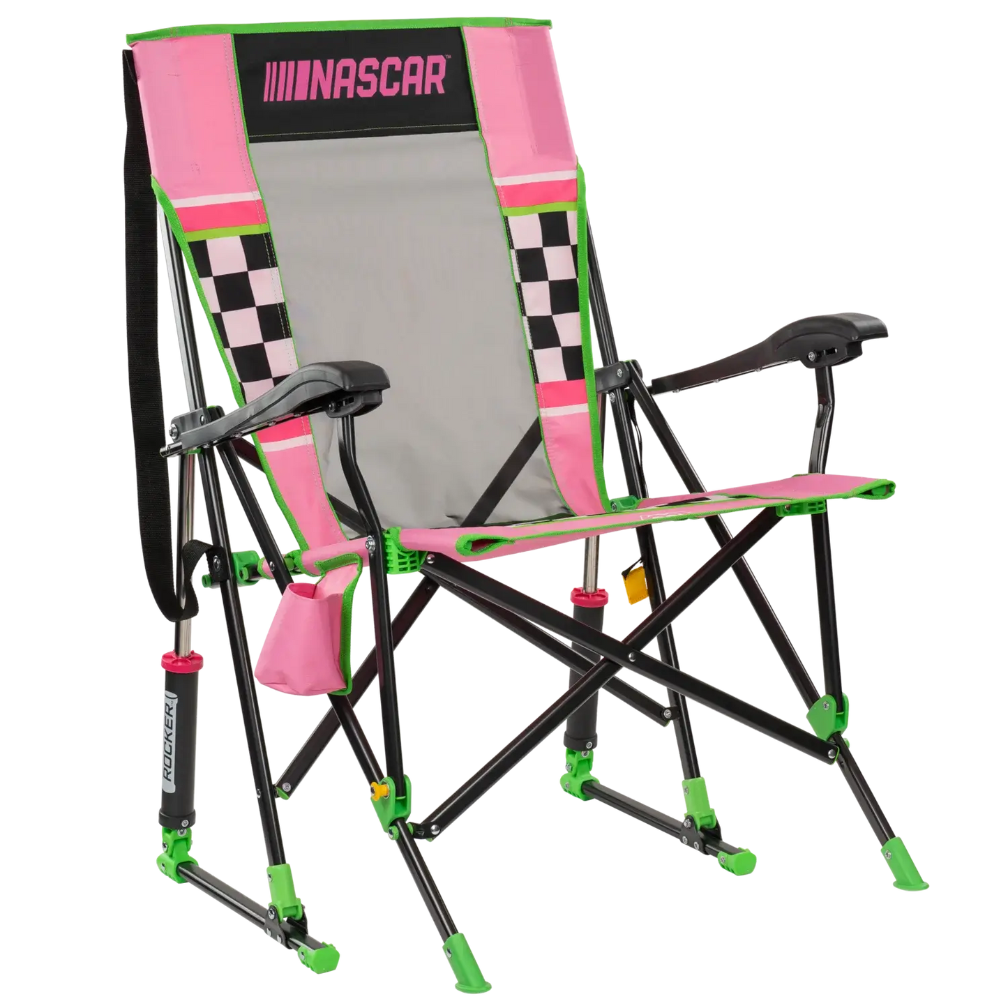 Patented Spring-Action RoadTrip Rocker - NASCAR For Her - Choice 560 - Freestyle Rocker Portable Outdoor Folding Chair - Default Title