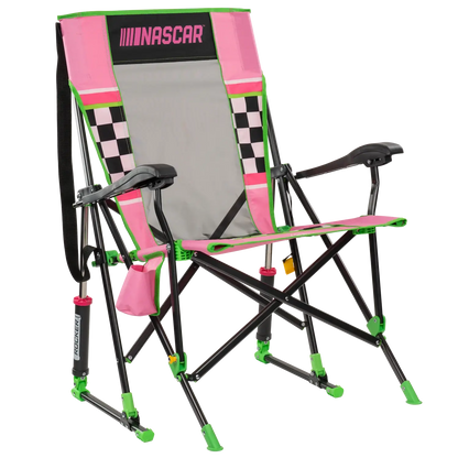 Patented Spring-Action RoadTrip Rocker - NASCAR For Her - Choice 560 - Freestyle Rocker Portable Outdoor Folding Chair - Default Title