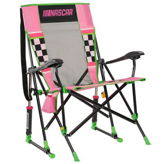 Patented Spring-Action RoadTrip Rocker - NASCAR For Her - Choice 560 - Freestyle Rocker Portable Outdoor Folding Chair - Default Title