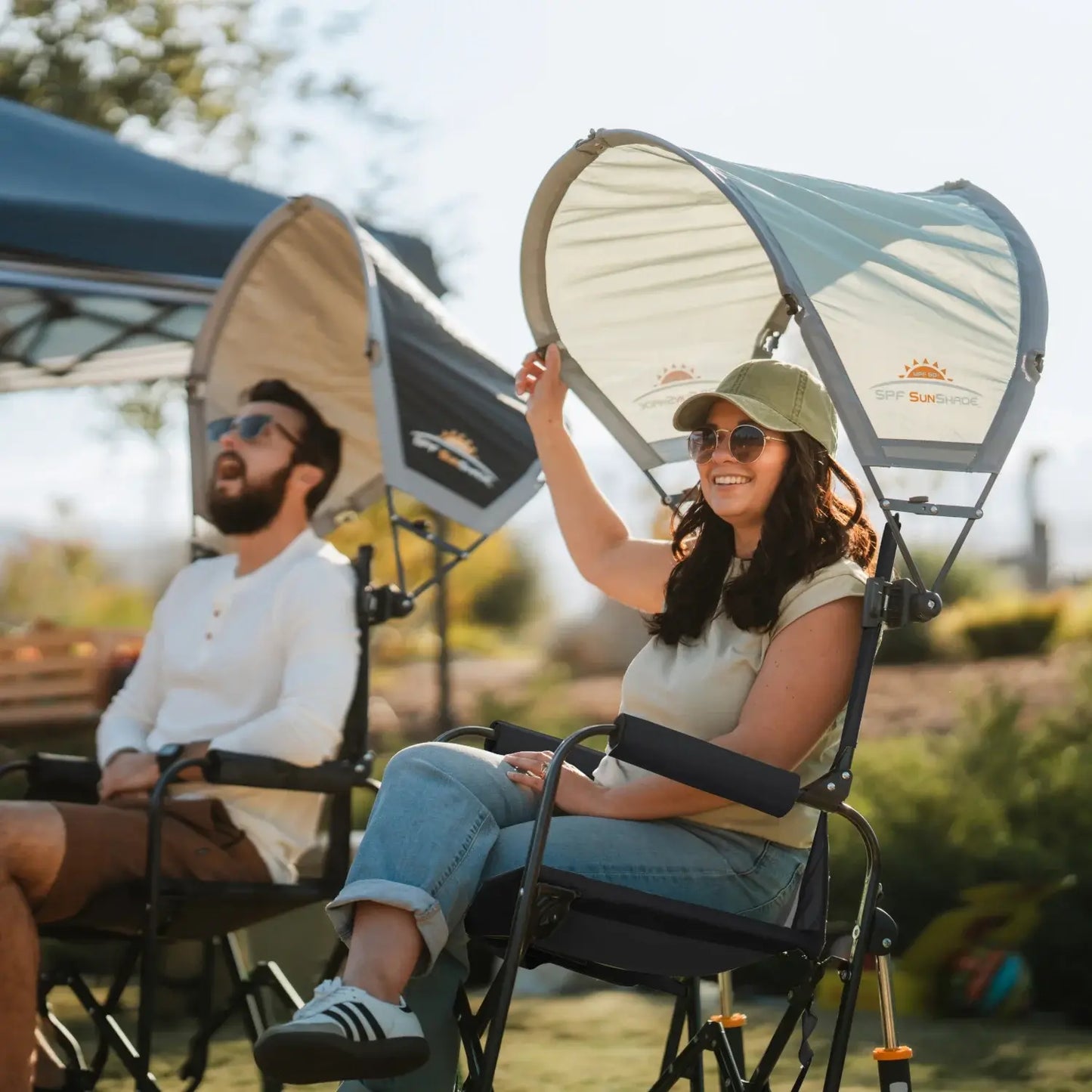 Premium All-Weather Stowaway Rocker - Choice 794 - Heavy-Duty Kickback Rocker with Beverage Holder Detail