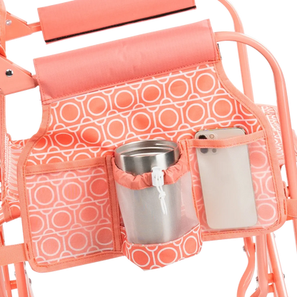 Premium All-Weather Stowaway Rocker - Choice 794 - Heavy-Duty Kickback Rocker with Beverage Holder Detail