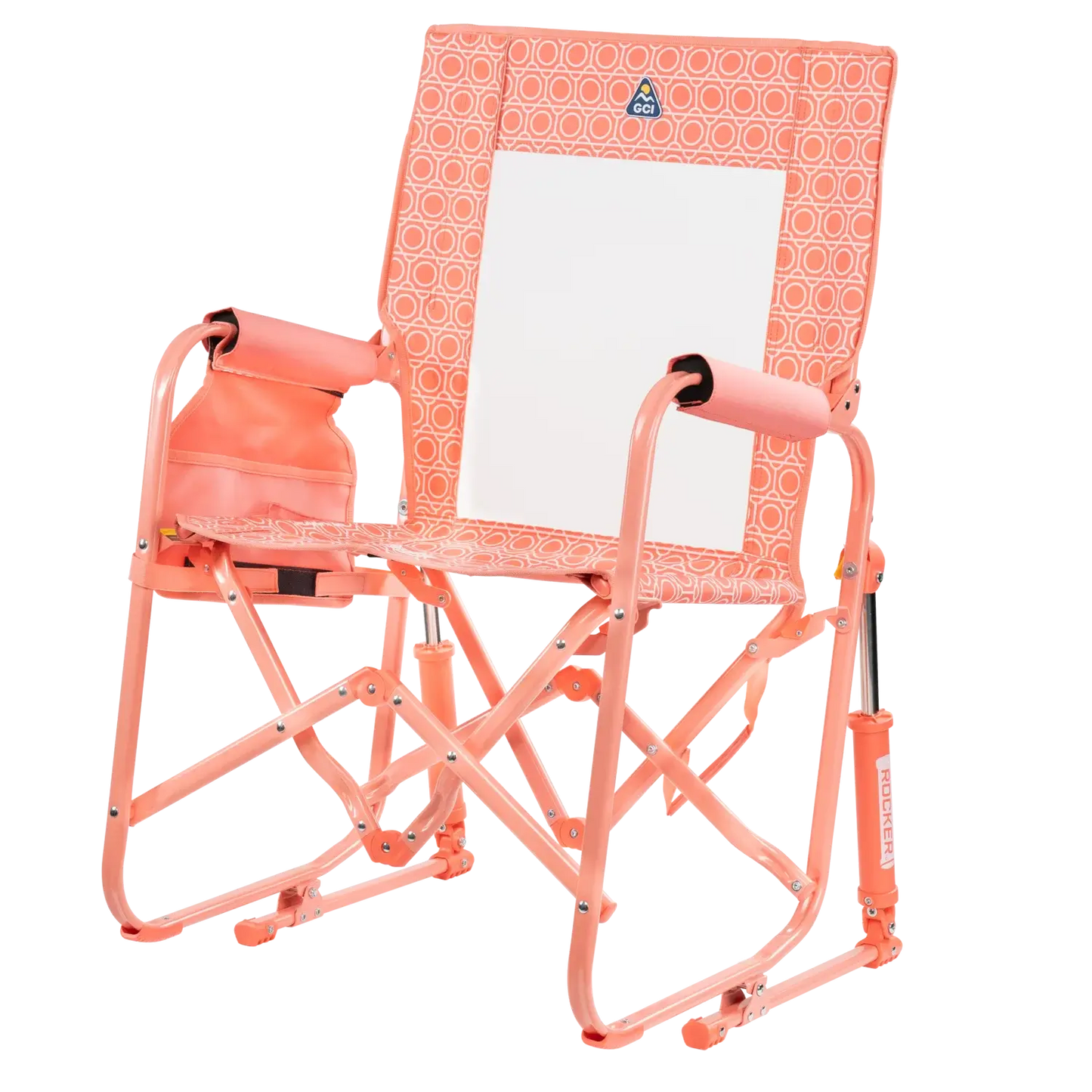 Premium All-Weather Stowaway Rocker - Choice 794 - Heavy-Duty Kickback Rocker with Beverage Holder Detail