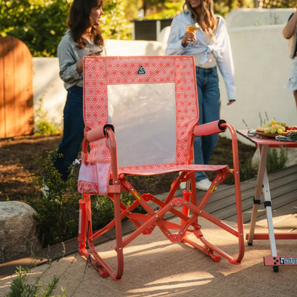 Premium All-Weather Stowaway Rocker - Choice 794 - Heavy-Duty Kickback Rocker with Beverage Holder Detail