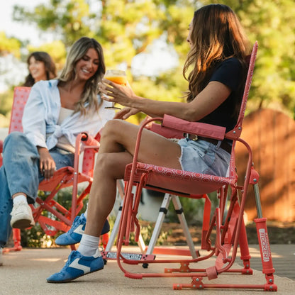 Premium All-Weather Stowaway Rocker - Choice 794 - Heavy-Duty Kickback Rocker with Beverage Holder Detail