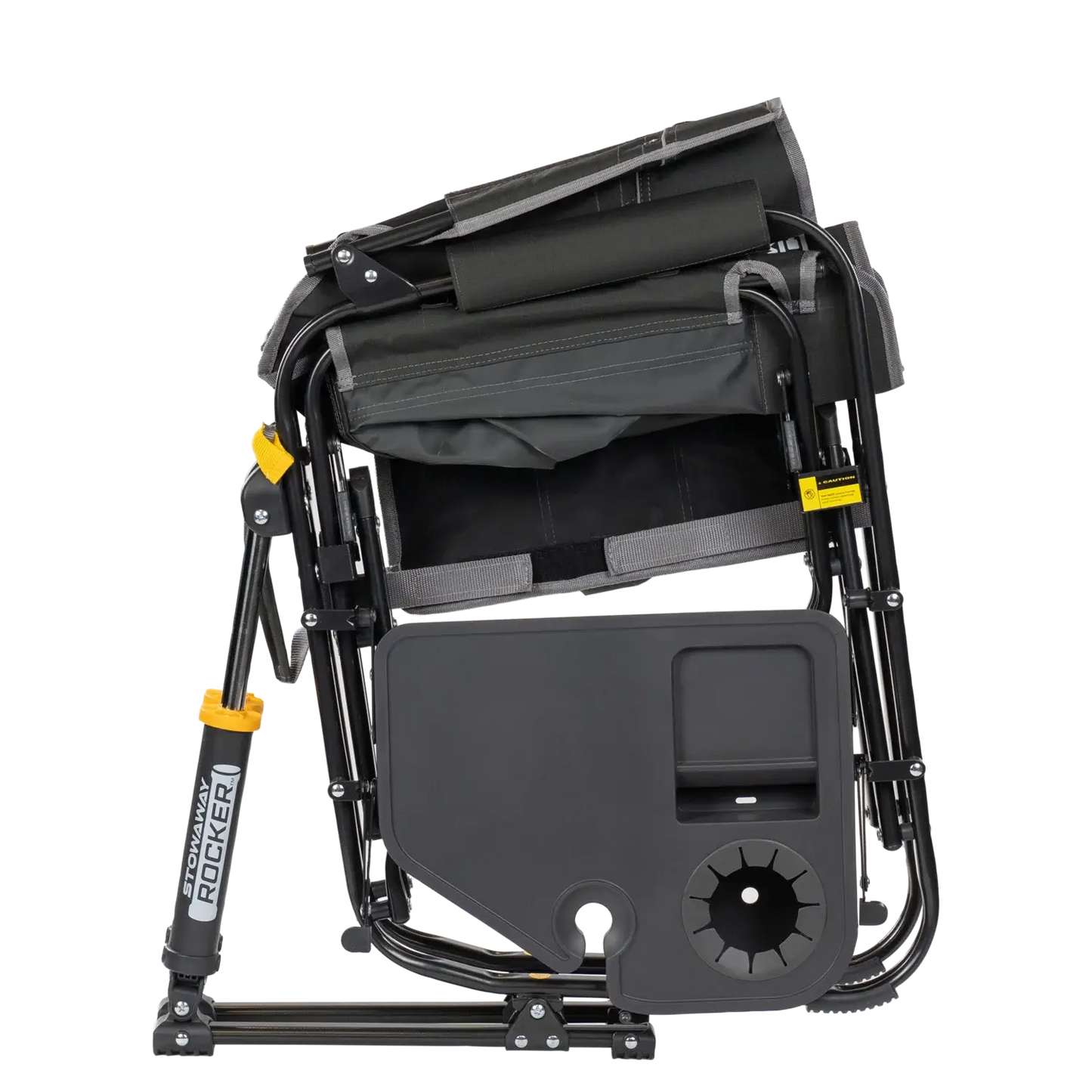 Heavy-Duty Freestyle Stowaway Rocker with Side Table - Choice 253 - Freestyle Rocker Portable Outdoor Folding Chair Detail