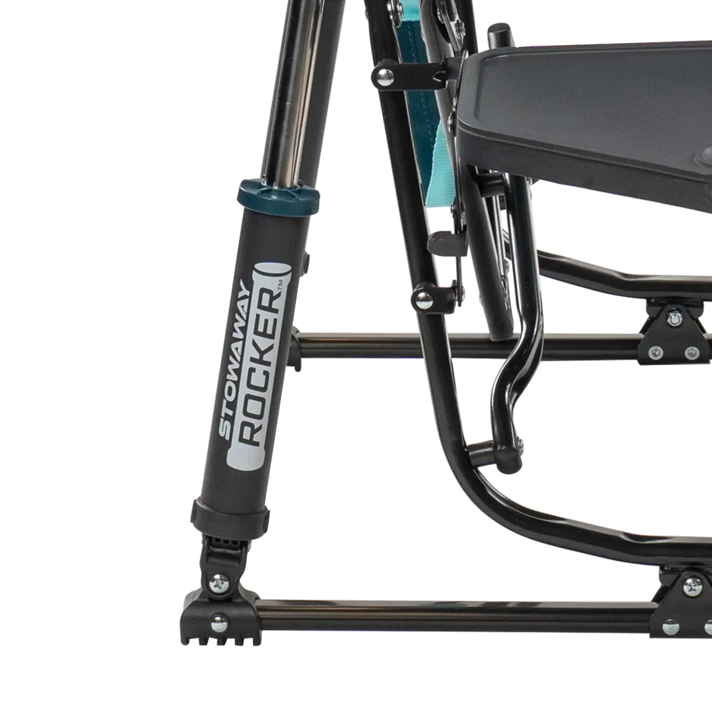 Heavy-Duty Freestyle Stowaway Rocker with Side Table - Choice 253 - Freestyle Rocker Portable Outdoor Folding Chair Detail