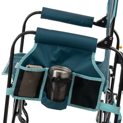 Heavy-Duty Freestyle Stowaway Rocker with Side Table - Choice 253 - Freestyle Rocker Portable Outdoor Folding Chair Detail