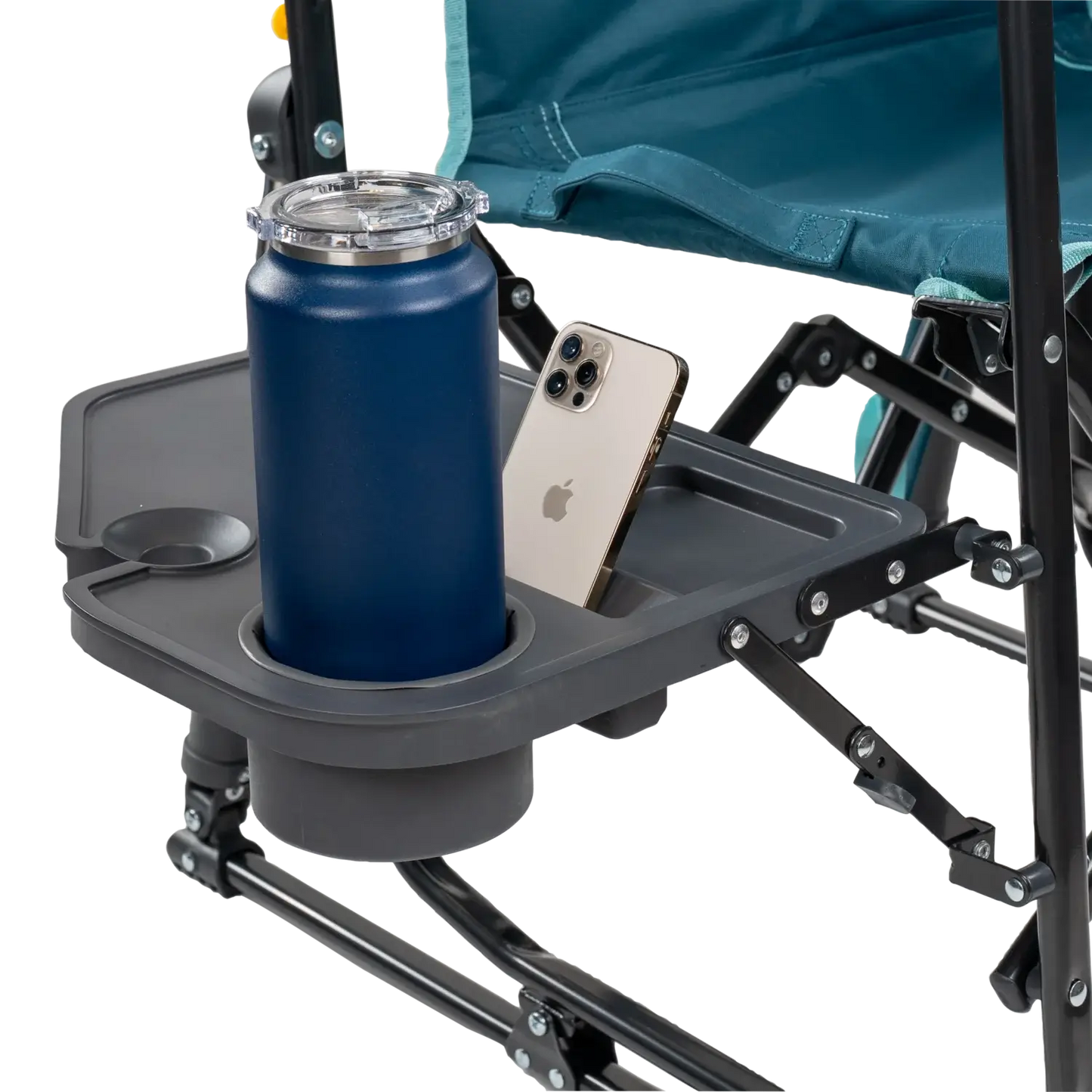 Heavy-Duty Freestyle Stowaway Rocker with Side Table - Choice 253 - Freestyle Rocker Portable Outdoor Folding Chair Detail